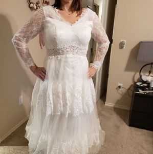 Bohemian beach wedding dress